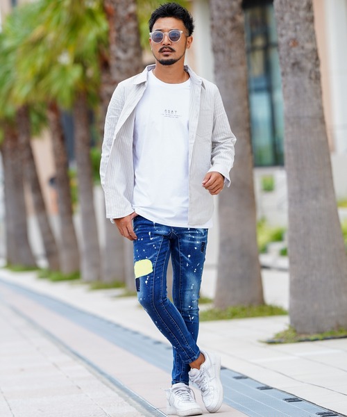 adamsJUGGLER（アダムスジャグラー）の「G/Bストライプロングシャツ（シャツ/ブラウス・メンズ・グレー/ブラック・M/L/XL/S）」の5枚目の写真