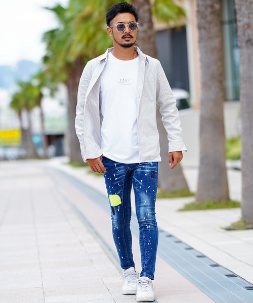 adamsJUGGLER（アダムスジャグラー）の「G/Bストライプロングシャツ（シャツ/ブラウス・メンズ・グレー/ブラック・M/L/XL/S）」の7枚目の写真