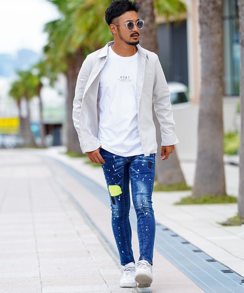 adamsJUGGLER（アダムスジャグラー）の「G/Bストライプロングシャツ（シャツ/ブラウス・メンズ・グレー/ブラック・M/L/XL/S）」の13枚目の写真