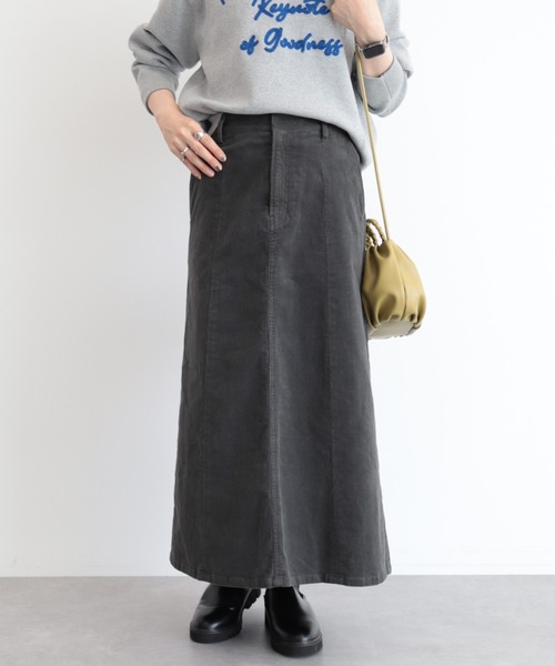 AMERICAN HOLIC(アメリカンホリック)の「コーデュロイAラインスカート(スカート・レディース・テラコッタ/アイボリー/マスタード/チャコールグレー・S/L/M)」の5枚目の写真