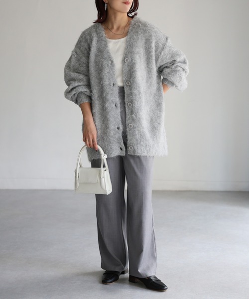 セール】シャギーVネックカーディガン（カーディガン/ボレロ