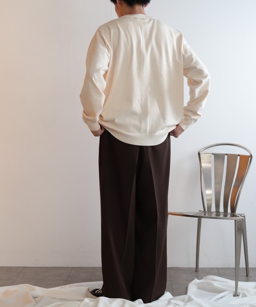 SENSE OF PLACE by URBAN RESEARCH（センスオブプレイスバイアーバンリサーチ）の「ストレッチクルーネックカーディガン（カーディガン/ボレロ・メンズ・レッド/ブラウン/アイボリー/ライトベージュ/ブラック・LARGE/MEDIUM）」の11枚目の写真