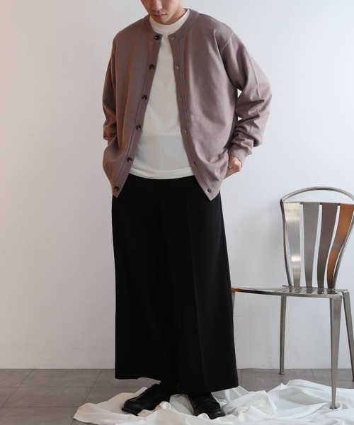 SENSE OF PLACE by URBAN RESEARCH（センスオブプレイスバイアーバンリサーチ）の「ストレッチクルーネックカーディガン（カーディガン/ボレロ・メンズ・レッド/ブラウン/アイボリー/ライトベージュ/ブラック・LARGE/MEDIUM）」の16枚目の写真