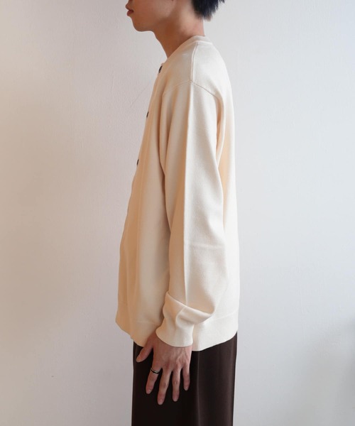 SENSE OF PLACE by URBAN RESEARCH（センスオブプレイスバイアーバンリサーチ）の「ストレッチクルーネックカーディガン（カーディガン/ボレロ・メンズ・レッド/ブラウン/アイボリー/ライトベージュ/ブラック・LARGE/MEDIUM）」の17枚目の写真