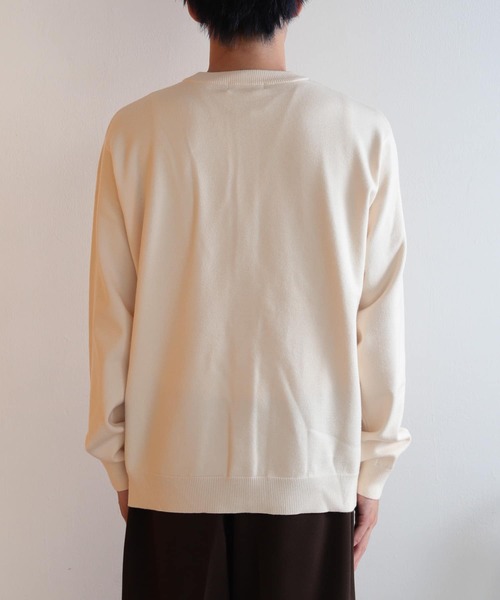 SENSE OF PLACE by URBAN RESEARCH（センスオブプレイスバイアーバンリサーチ）の「ストレッチクルーネックカーディガン（カーディガン/ボレロ・メンズ・レッド/ブラウン/アイボリー/ライトベージュ/ブラック・LARGE/MEDIUM）」の18枚目の写真