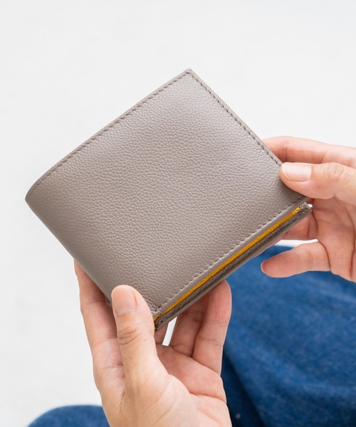 MURA（ムラ）の「牛革 ツートンカラー 隠しポケット付 スリム 二つ折り財布（財布・レディース・グレー/ブラック/オレンジ/ピンク/グリーン/グリーン系その他/ピンク系その他/グレー系その他/ブラック系その他/オレンジ系その他・FREE）」の17枚目の写真