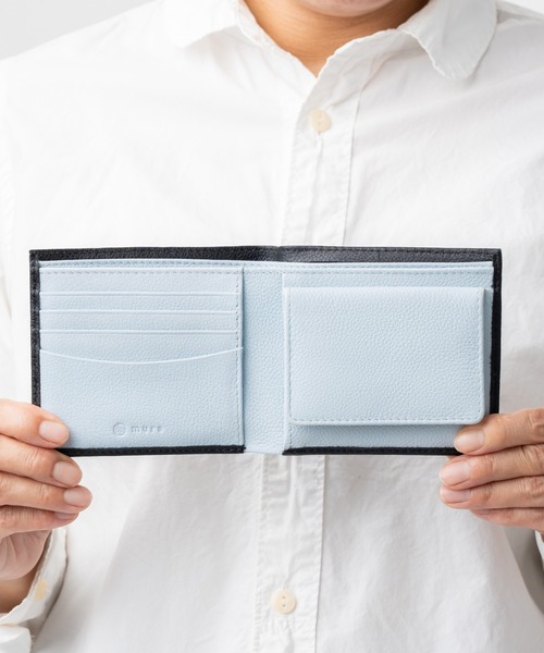 MURA（ムラ）の「牛革 ツートンカラー 隠しポケット付 スリム 二つ折り財布（財布・レディース・グレー/ブラック/オレンジ/ピンク/グリーン/グリーン系その他/ピンク系その他/グレー系その他/ブラック系その他/オレンジ系その他・FREE）」の12枚目の写真