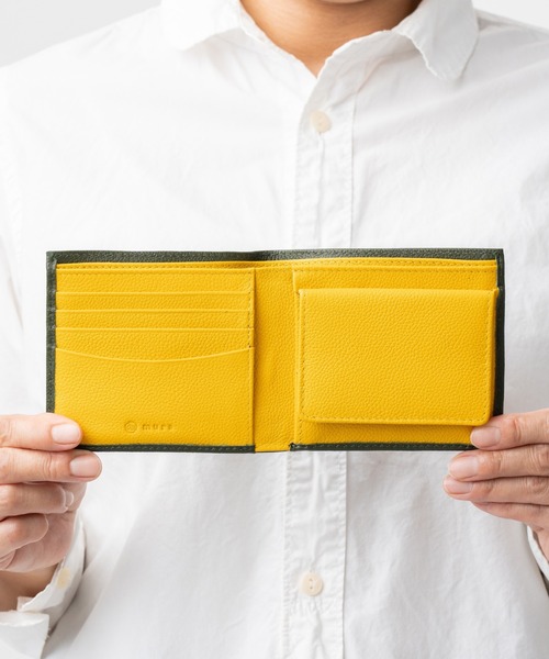 MURA（ムラ）の「牛革 ツートンカラー 隠しポケット付 スリム 二つ折り財布（財布・レディース・グレー/ブラック/オレンジ/ピンク/グリーン/グリーン系その他/ピンク系その他/グレー系その他/ブラック系その他/オレンジ系その他・FREE）」の14枚目の写真