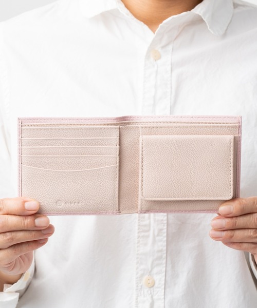 MURA（ムラ）の「牛革 ツートンカラー 隠しポケット付 スリム 二つ折り財布（財布・レディース・グレー/ブラック/オレンジ/ピンク/グリーン/グリーン系その他/ピンク系その他/グレー系その他/ブラック系その他/オレンジ系その他・FREE）」の15枚目の写真