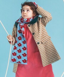 B:MING by BEAMS | B:MING by BEAMS / ファー襟 チェック柄 コート（100~140cm）(ノーカラーコート)