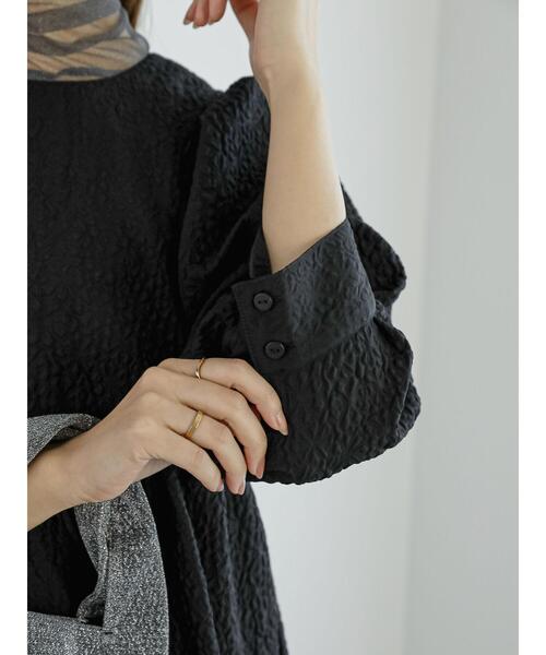 Te chichi（テチチ）の「ふくれジャカードチュニックワンピース（ワンピース・レディース・ブラック/オフホワイト・F）」の14枚目の写真