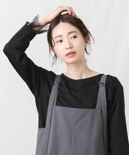 Gready Brilliant(グレディブリリアン)の「レースカフスラウンドヘムカットソー(Tシャツ/カットソー・レディース・ブラック/オフホワイト・38)」の18枚目の写真