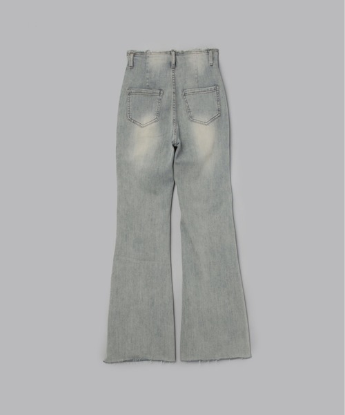 Olu.（オルドット）の「ハイウエストストレッチフレアデニム（デニムパンツ・レディース・グレー/ライトブルー・1/0）」の19枚目の写真