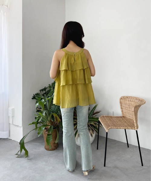 Olu.（オルドット）の「ハイウエストストレッチフレアデニム（デニムパンツ・レディース・グレー/ライトブルー・1/0）」の9枚目の写真