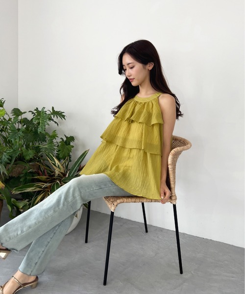 Olu.（オルドット）の「ハイウエストストレッチフレアデニム（デニムパンツ・レディース・グレー/ライトブルー・1/0）」の8枚目の写真