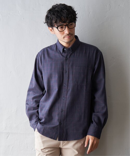 ikka(イッカ)の「イージーケアフランネルチェックシャツ(シャツ/ブラウス・メンズ・チャコールグレー/ネイビー/グレー・L/S/M/XL)」の5枚目の写真