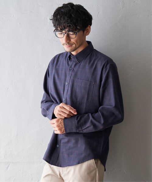 ikka(イッカ)の「イージーケアフランネルチェックシャツ(シャツ/ブラウス・メンズ・チャコールグレー/ネイビー/グレー・L/S/M/XL)」の6枚目の写真