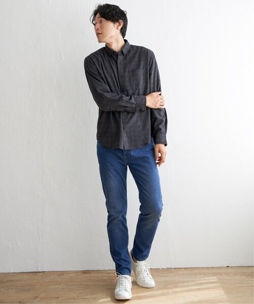 ikka(イッカ)の「イージーケアフランネルチェックシャツ(シャツ/ブラウス・メンズ・チャコールグレー/ネイビー/グレー・L/S/M/XL)」の12枚目の写真