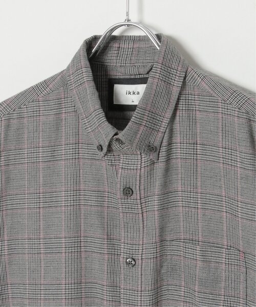 ikka(イッカ)の「イージーケアフランネルチェックシャツ(シャツ/ブラウス・メンズ・チャコールグレー/ネイビー/グレー・L/S/M/XL)」の19枚目の写真