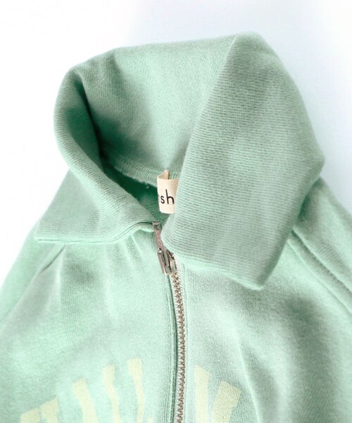 BRANSHES(ブランシェス)の「ハーフジップロゴトレーナー(スウェット・キッズ・ライトグリーン/キナリ・110/150/120/140/100/130)」の13枚目の写真