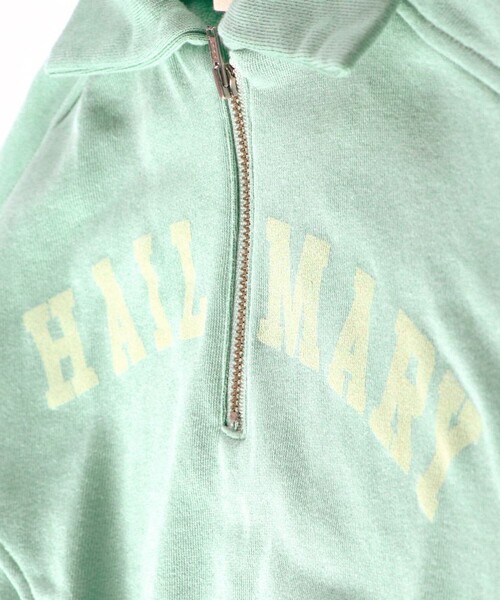 BRANSHES(ブランシェス)の「ハーフジップロゴトレーナー(スウェット・キッズ・ライトグリーン/キナリ・110/150/120/140/100/130)」の14枚目の写真