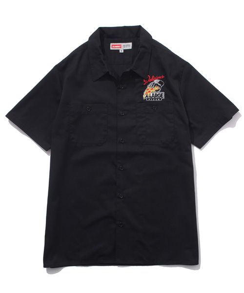 XLARGE(エクストララージ)の「XLARGE×Delicious Pizza S/S WORK SHIRT / デリシャス・ピザ(シャツ/ブラウス・メンズ・ブラック・SMALL/X-LARGE/LARGE/MEDIUM)」の2枚目の写真