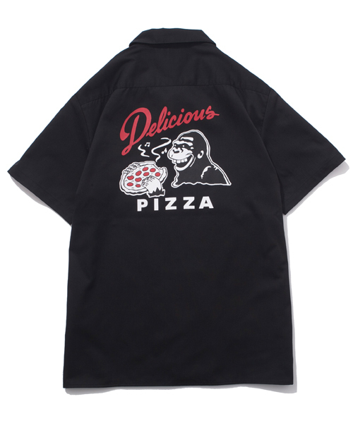XLARGE(エクストララージ)の「XLARGE×Delicious Pizza S/S WORK SHIRT / デリシャス・ピザ(シャツ/ブラウス・メンズ・ブラック・SMALL/X-LARGE/LARGE/MEDIUM)」の3枚目の写真