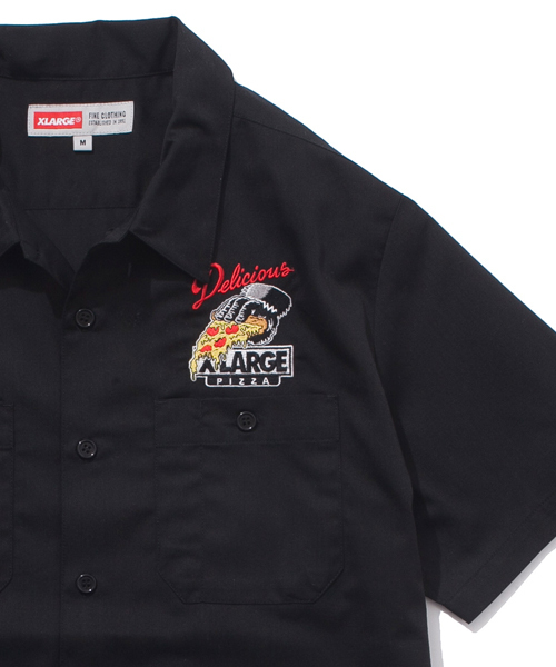 XLARGE(エクストララージ)の「XLARGE×Delicious Pizza S/S WORK SHIRT / デリシャス・ピザ(シャツ/ブラウス・メンズ・ブラック・SMALL/X-LARGE/LARGE/MEDIUM)」の5枚目の写真