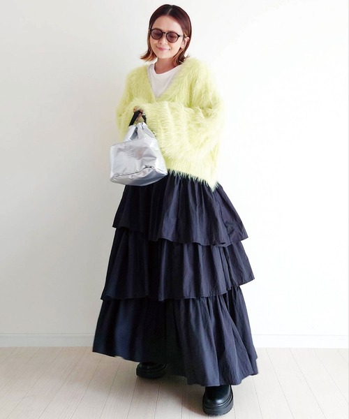 CORNERS by yui(コーナーズバイユイ)の「CORNERS by yui 2wayシャギーカーディガン(ニット/セーター・レディース・ブラック/ブルー/レッド/ホワイト/イエロー・M)」の14枚目の写真