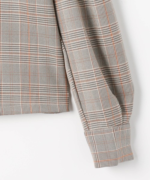 NICOLE CLUB（ニコル　クラブ）の「ショルダースリットブラウス（シャツ/ブラウス・レディース・オフホワイト/チェック/グレー・MEDIUM）」の5枚目の写真