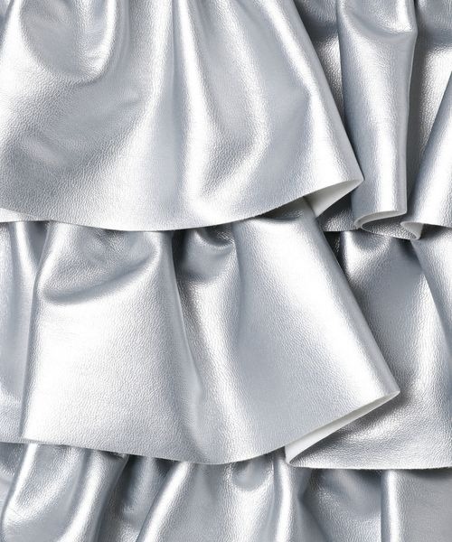 mysty woman（ミスティウーマン）の「フェイクレザーフリルトートBAG 989541（トートバッグ・レディース・ブラック/アイボリー/シルバー・FREE）」の10枚目の写真