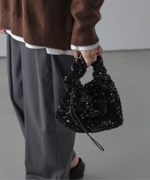 AMELY（エミリー）の「スパンコールハンドバッグ（ハンドバッグ・レディース・ブラック/シルバー/グレー・フリー）」の8枚目の写真