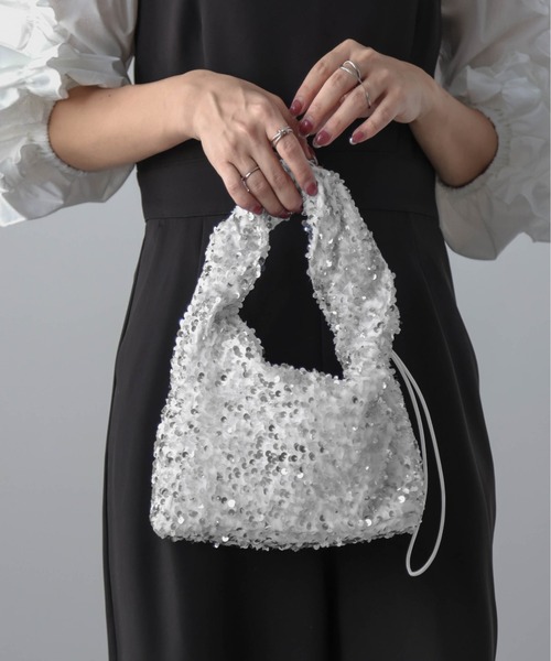 AMELY（エミリー）の「スパンコールハンドバッグ（ハンドバッグ・レディース・ブラック/シルバー/グレー・フリー）」の13枚目の写真