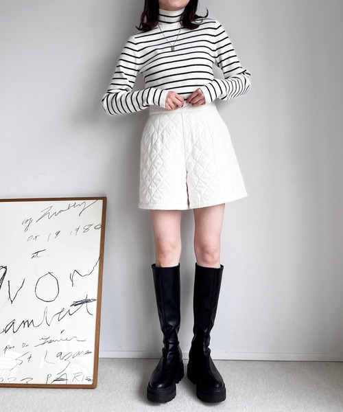 LOWRYS FARM（ローリーズファーム）の「キルティングショートパンツ　 980540（その他パンツ・レディース・アイボリー/ブラック・FREE）」の9枚目の写真