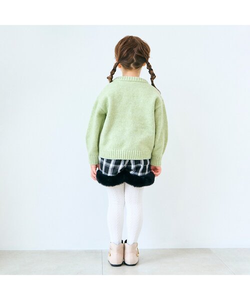 apres les cours(アプレレクール)の「【マシンウォッシャブル】ジェラートフレーバーニット_ユニセックス(ニット/セーター・キッズ・ミント/サックスブルー/ブラウン/アイボリー/ピンク・80/90/100/130/110/140/120)」の13枚目の写真