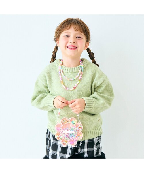 apres les cours(アプレレクール)の「【マシンウォッシャブル】ジェラートフレーバーニット_ユニセックス(ニット/セーター・キッズ・ミント/サックスブルー/ブラウン/アイボリー/ピンク・80/90/100/130/110/140/120)」の14枚目の写真