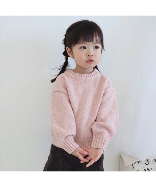 apres les cours(アプレレクール)の「【マシンウォッシャブル】ジェラートフレーバーニット_ユニセックス(ニット/セーター・キッズ・ミント/サックスブルー/ブラウン/アイボリー/ピンク・80/90/100/130/110/140/120)」の20枚目の写真