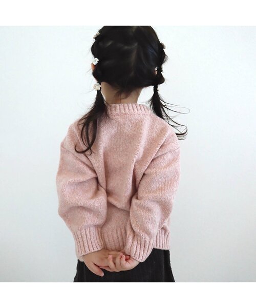 apres les cours(アプレレクール)の「【マシンウォッシャブル】ジェラートフレーバーニット_ユニセックス(ニット/セーター・キッズ・ミント/サックスブルー/ブラウン/アイボリー/ピンク・80/90/100/130/110/140/120)」の21枚目の写真