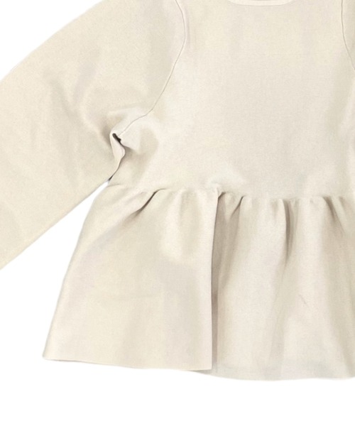 United store（ユナイテッドストア）の「ペプラムニットトップ（ニット/セーター・レディース・アイボリー/ブラック/ブルー・FREE）」の10枚目の写真