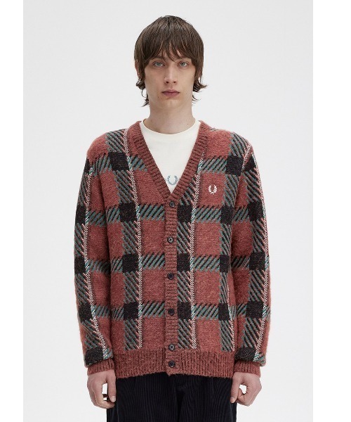 FRED PERRY（フレッドペリー）の「Glitch Tartan Cardigan