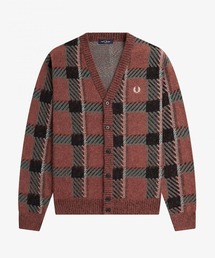 FRED PERRY フレッドペリー　タータンジャガードカーディガン FRED PERRY（フレッドペリー）の「Glitch Tartan Cardigan