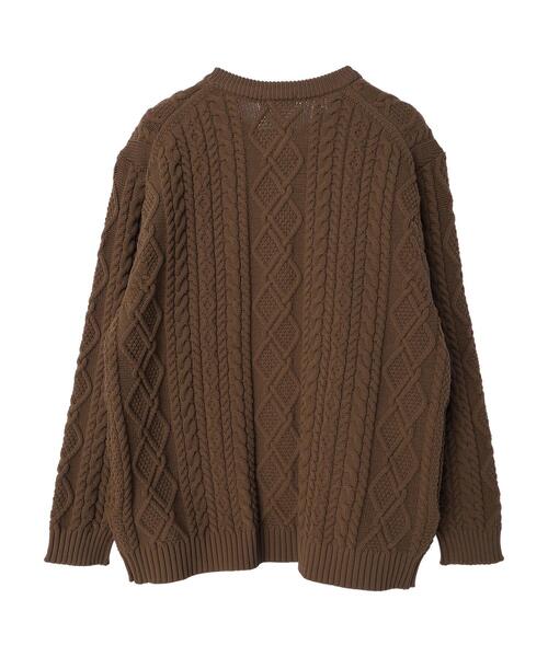 CRAFT STANDARD BOUTIQUE(クラフトスタンダードブティック)の「リサイクルポリエステルケーブルカーディガン(カーディガン/ボレロ・レディース・アイボリー/ブラウン/ブラック・FREE)」の13枚目の写真