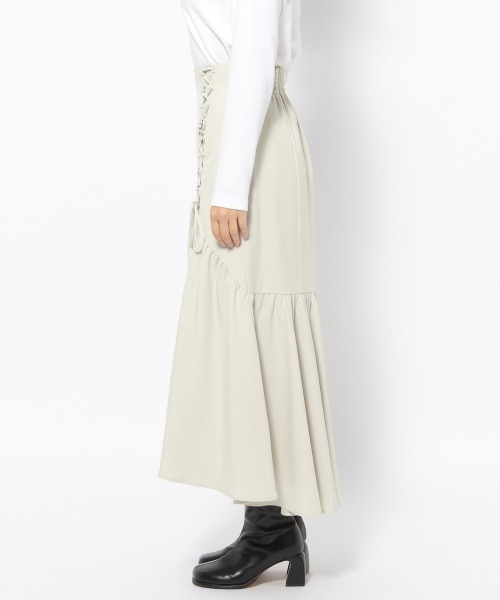 mysty woman(ミスティウーマン)の「アシメレースアップマーメイドスカート 990902(スカート・レディース・ブラウン/ブルー系その他/アイボリー・FREE)」の15枚目の写真