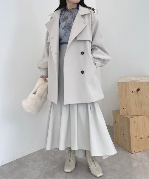 mysty woman(ミスティウーマン)の「アシメレースアップマーメイドスカート 990902(スカート・レディース・ブラウン/ブルー系その他/アイボリー・FREE)」の13枚目の写真