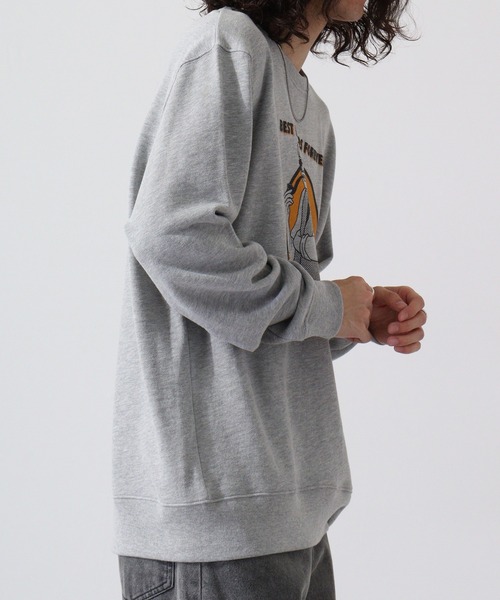 MODISH GAZE(モディシュガゼ)の「MODISH GAZE サークルプリント裏毛スウェット(スウェット・メンズ・ホワイト/杢グレー・L/M)」の14枚目の写真