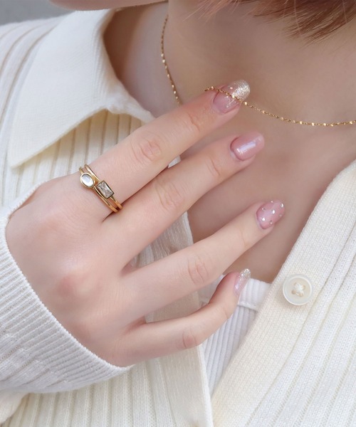 blackdia ocean（ブラックダイヤオーシャン）の「blackdia ocean ナロータイニーストーンリング（リング・レディース・グリーン/レッド/レッド系その他/グリーン系その他/ゴールド/ゴールド系その他/シャンパン/ブラウン系その他・11号/13号/16号）」の17枚目の写真