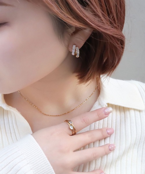 blackdia ocean（ブラックダイヤオーシャン）の「blackdia ocean ナロータイニーストーンリング（リング・レディース・グリーン/レッド/レッド系その他/グリーン系その他/ゴールド/ゴールド系その他/シャンパン/ブラウン系その他・11号/13号/16号）」の19枚目の写真