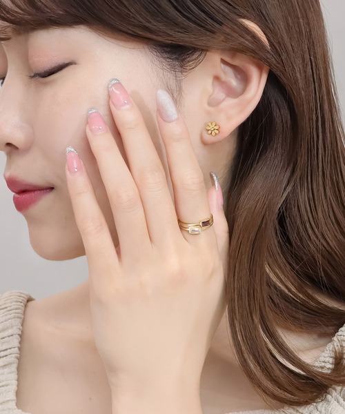 blackdia ocean（ブラックダイヤオーシャン）の「blackdia ocean ナロータイニーストーンリング（リング・レディース・グリーン/レッド/レッド系その他/グリーン系その他/ゴールド/ゴールド系その他/シャンパン/ブラウン系その他・11号/13号/16号）」の22枚目の写真