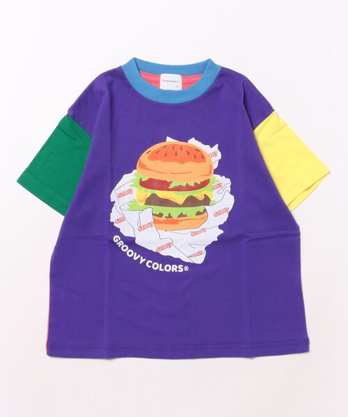 GROOVY COLORS（グルービーカラーズ）の「HAMBURGER Tシャツ（Tシャツ/カットソー・キッズ・ブラック/その他1/ピンク・120/110/100/90）」の6枚目の写真