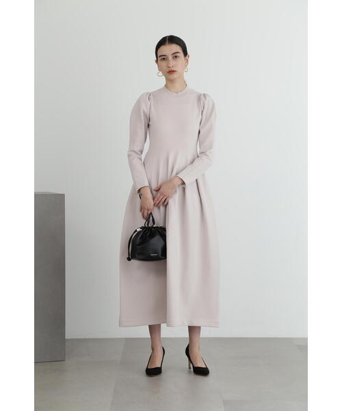 JILL STUART（ジルスチュアート）の「◆ポリエステルニットロングワンピース（ワンピース・レディース・ネイビー/ベージュ・2/4）」の4枚目の写真